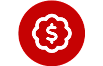 Dollar sign inside a red circle